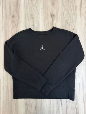 Nike Black Crewneck Sweatshirt with White Jumpman Logo size kids large